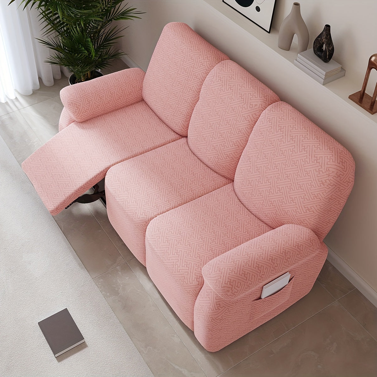 Housse de canapé extensible en polaire jacquard, tissu de 180 à 200 g/m² Image