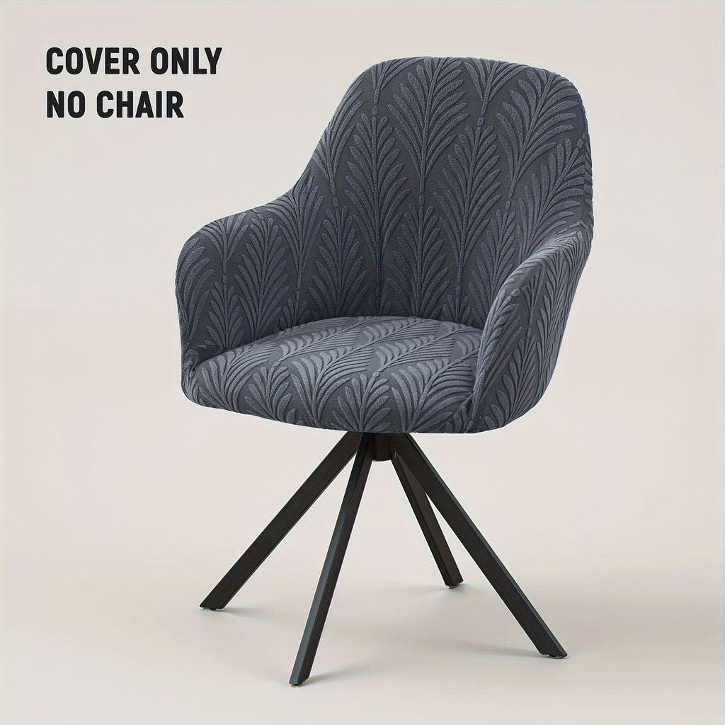 Housse de chaise extensible en polaire jacquard, vue d'ensemble