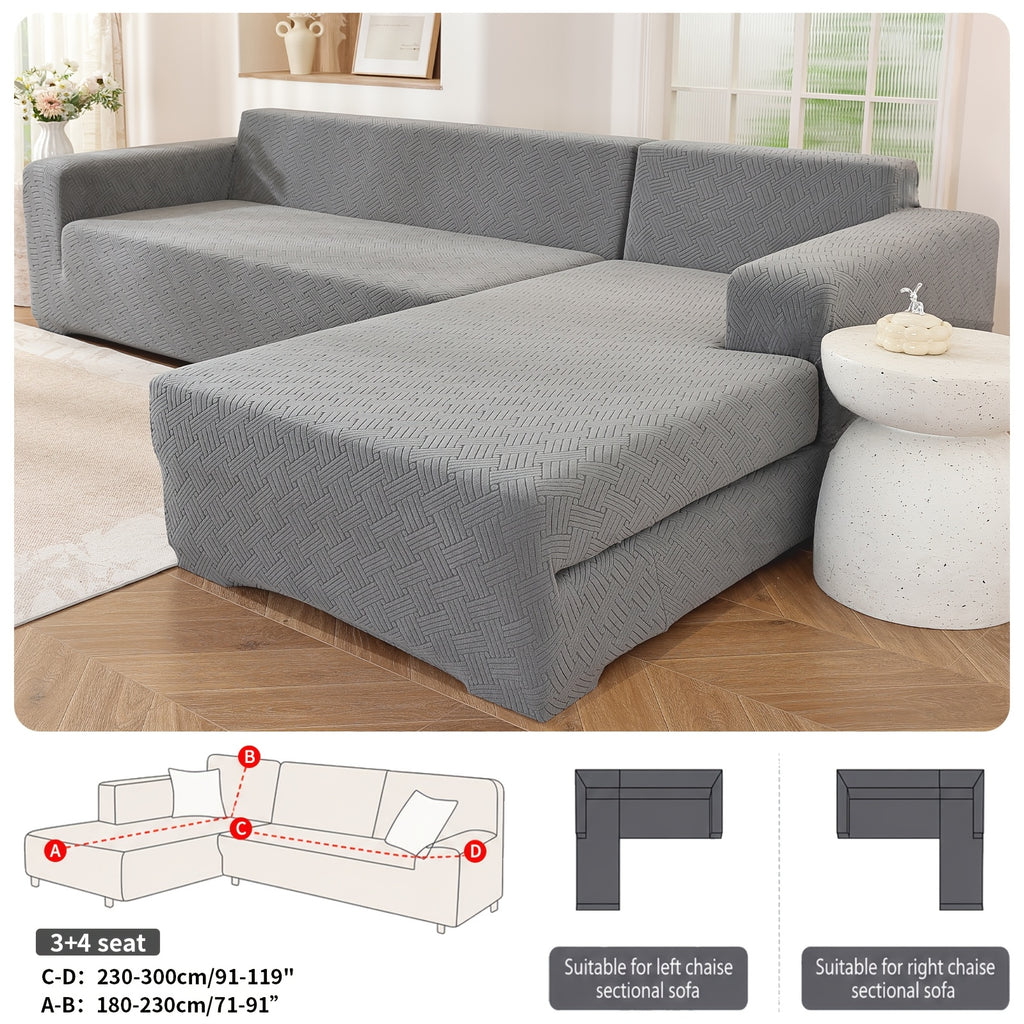 Housse de canapé épaisse extensible en polaire jacquard, autre coloris