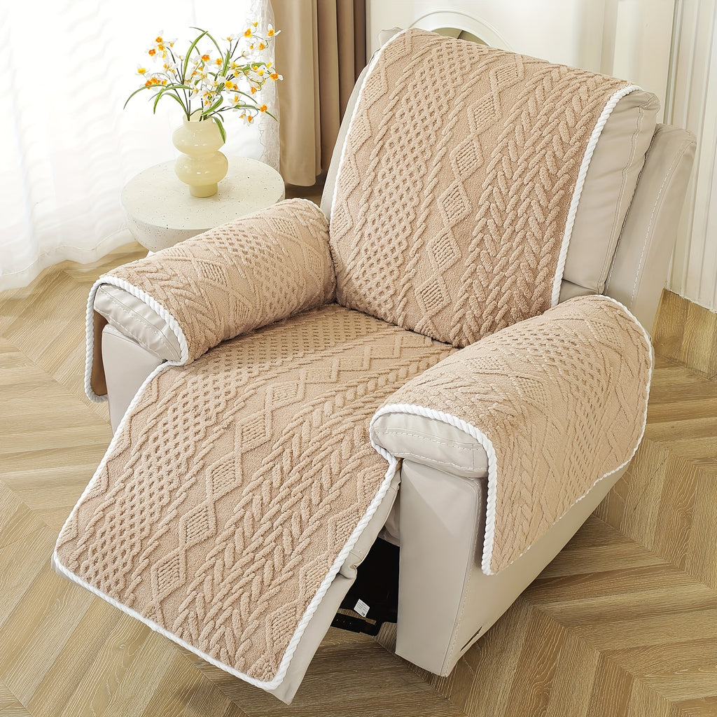 Housse de canapé en velours jacquard pour fauteuil, autre coloris