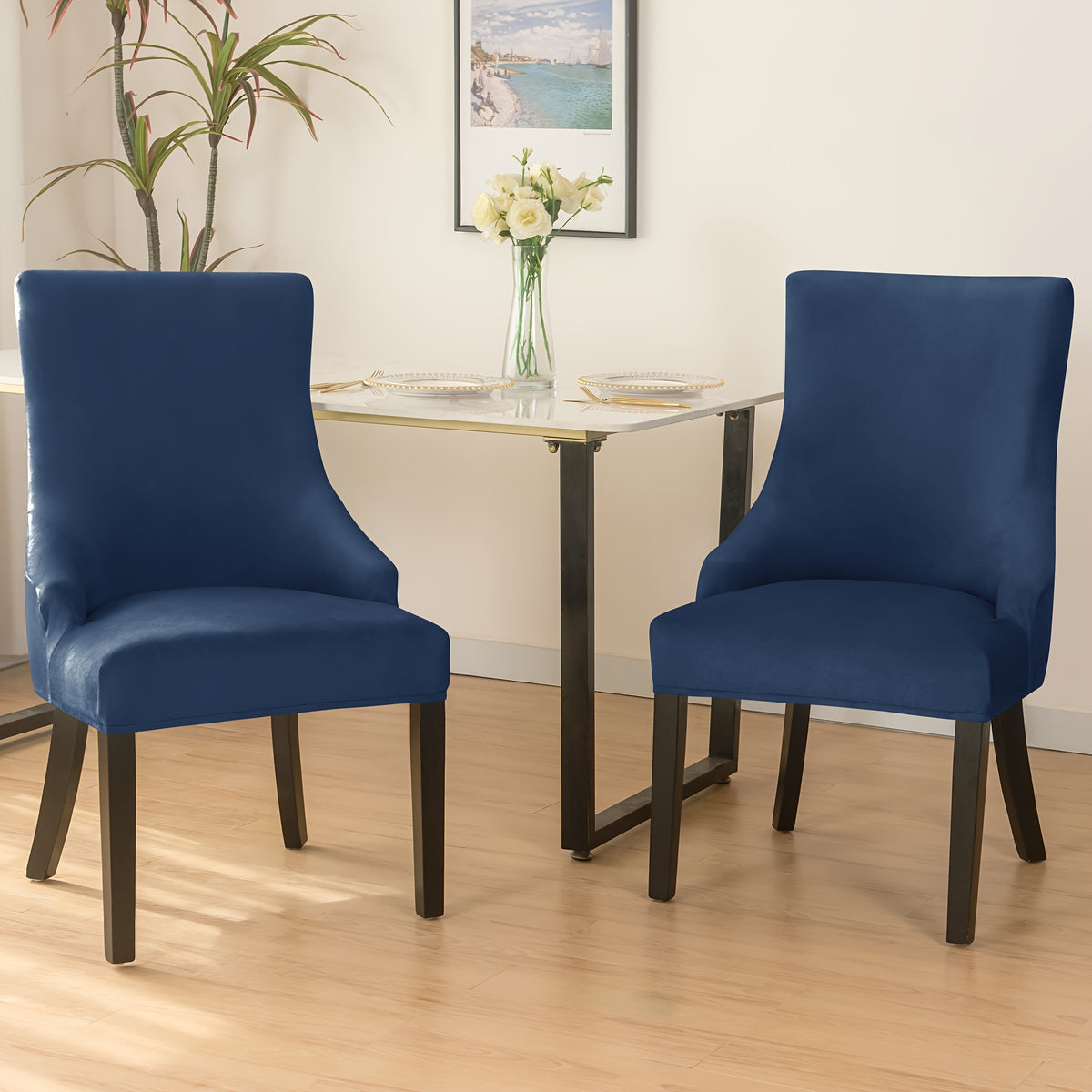 Housse de fauteuil extensible en velours, visuel produit