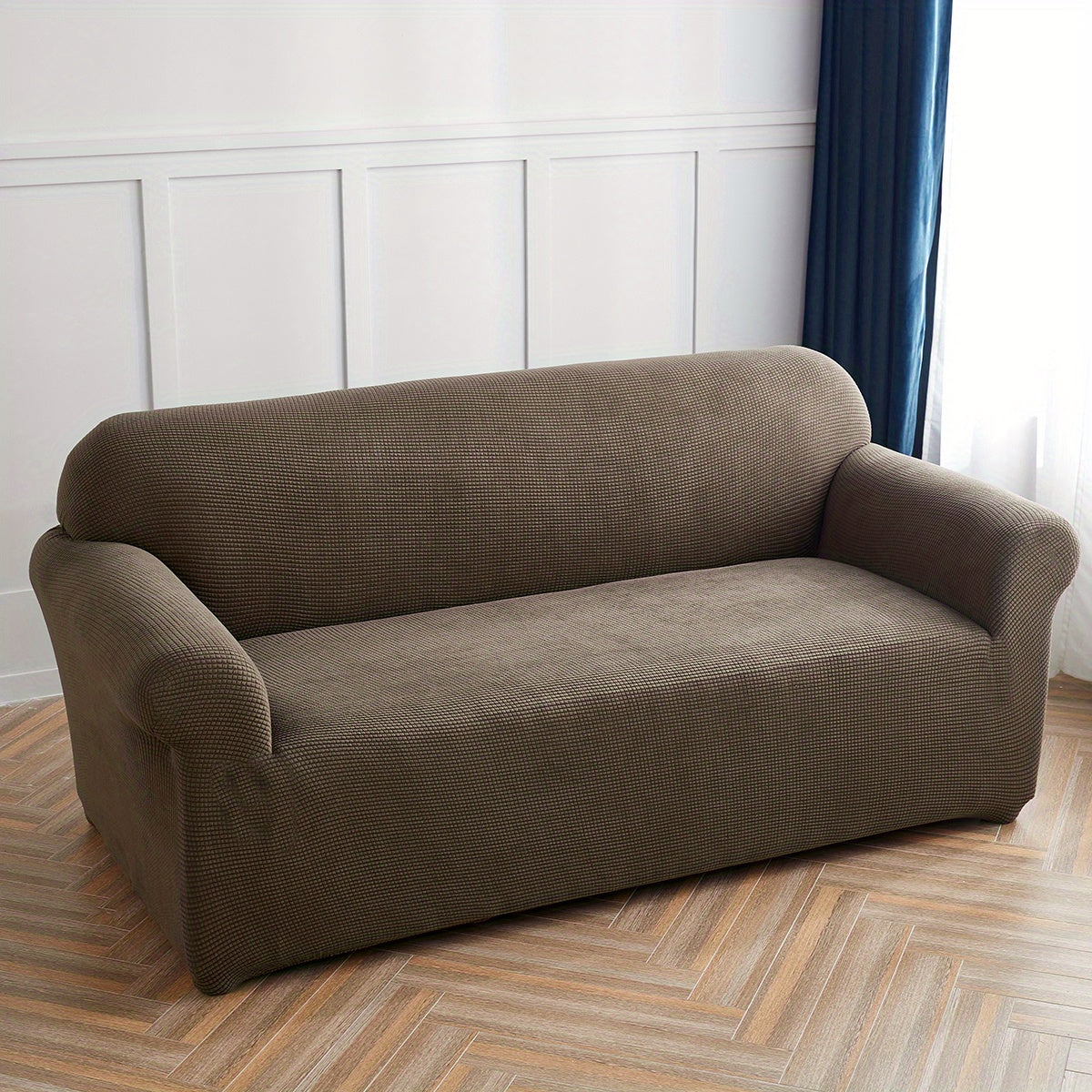 Housse de canapé extensible en polaire matelassée antidérapante, autre coloris