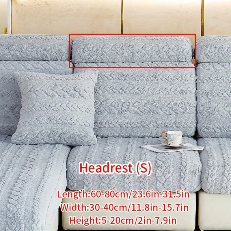 Housse de canapé extensible en velours jacquard antidérapante à housses, autre coloris