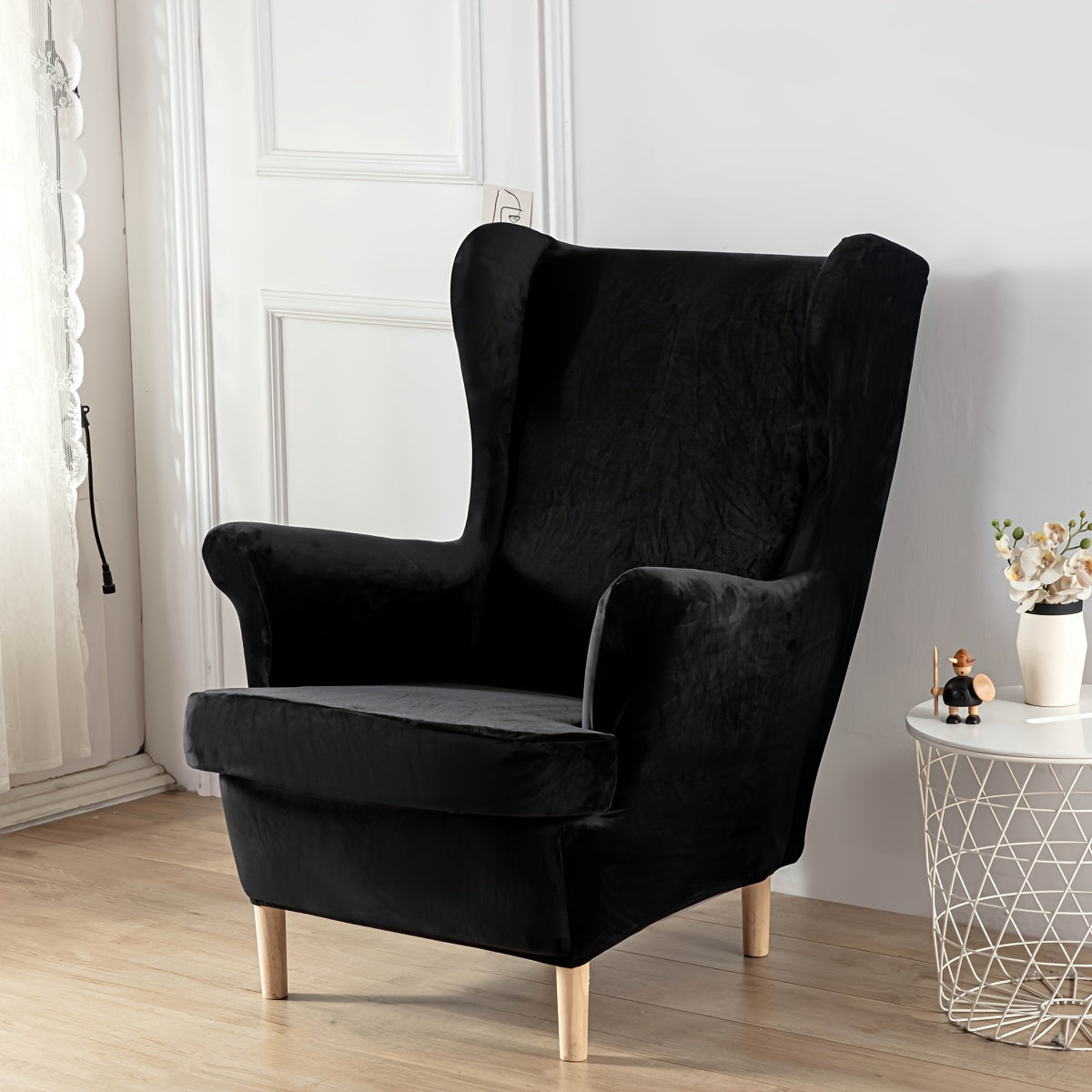 Housse de canapé extensible en polyester au rendu glamour, compatible fauteuil Image