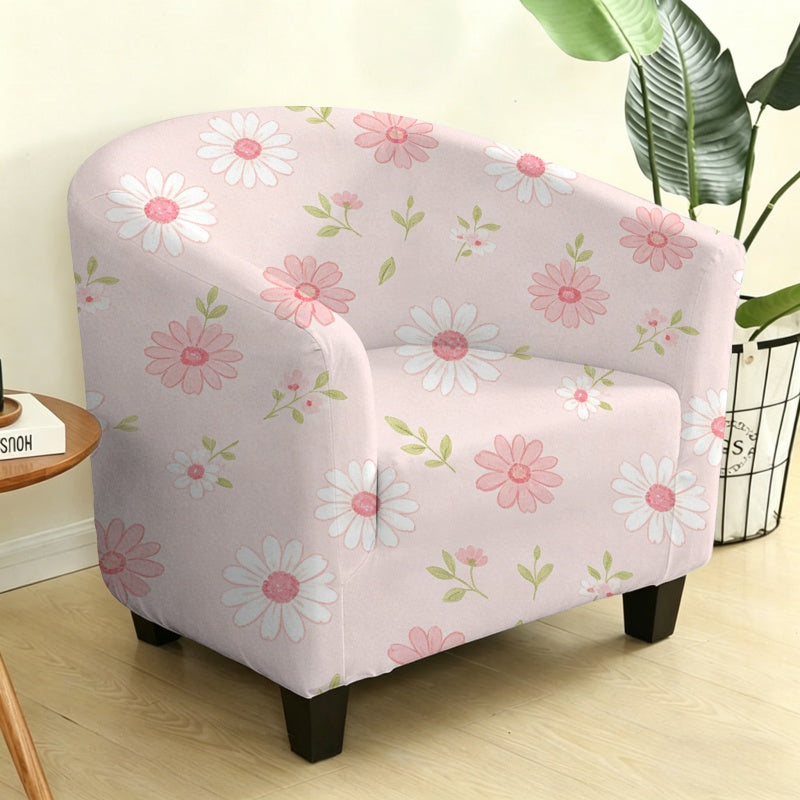 Housse de canapé extensible en fibre de lait imprimée à motif feuillage, tissu de 140 à 160 g/m²