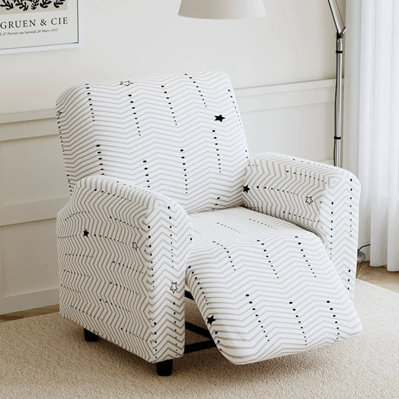 Housse de canapé légère extensible en fibre de lait imprimée antidérapante, compatible fauteuil