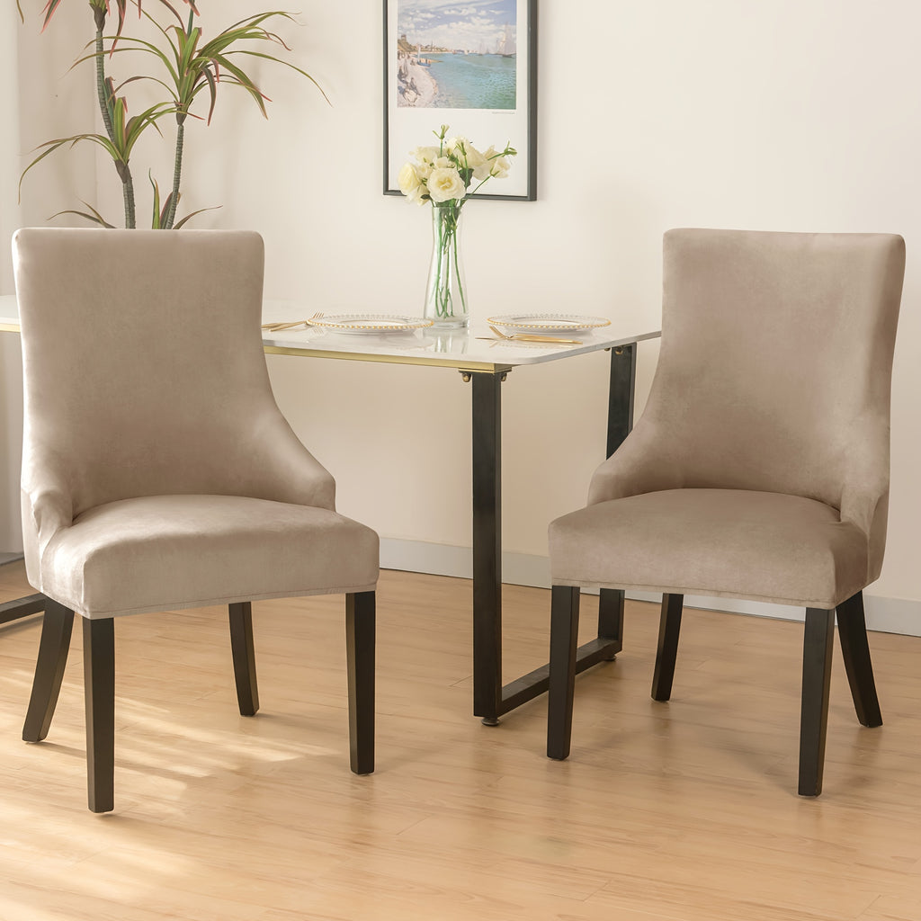 Housse de fauteuil extensible en velours, vue d'ensemble