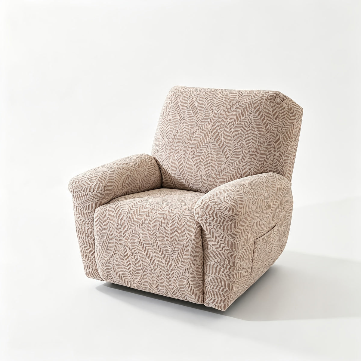 Housse de fauteuil extensible en polaire jacquard anti-griffes, visuel produit