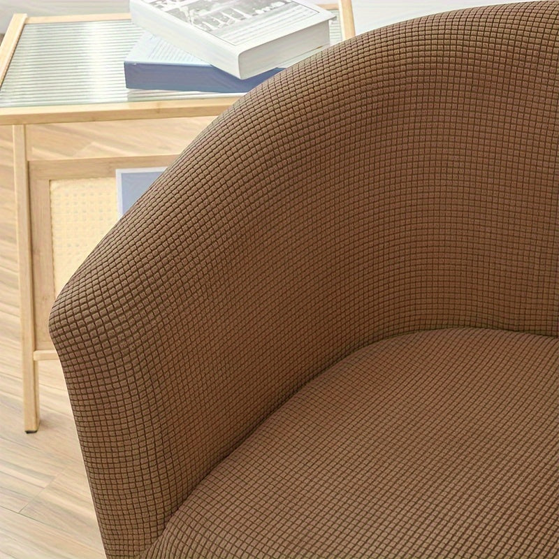 Housse de fauteuil épaisse extensible en polaire jacquard pour fauteuil, visuel produit