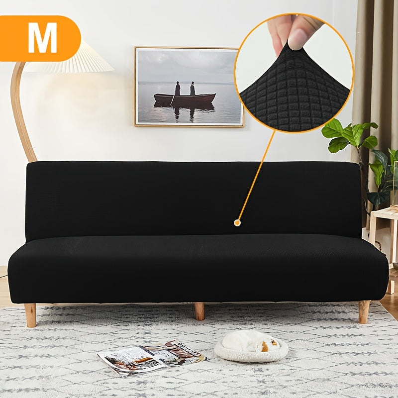Housse de canapé extensible en polaire jacquard à maille gaufrée, gros plan sur le tissu