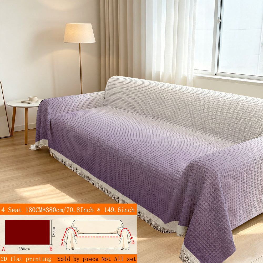 Housse de canapé, gros plan sur le tissu