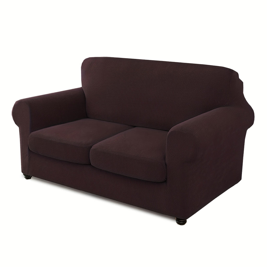 Housse de canapé épaisse extensible en polaire antidérapante, compatible fauteuil, canapé deux places, canapé trois places