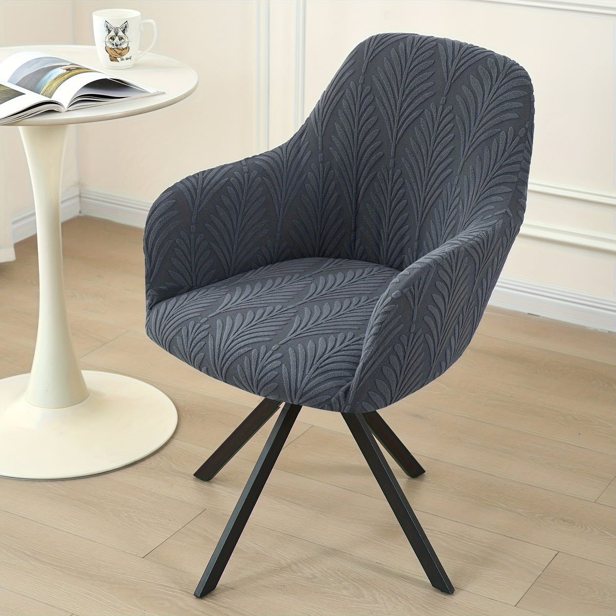 Housse de chaise extensible en polaire jacquard, visuel produit