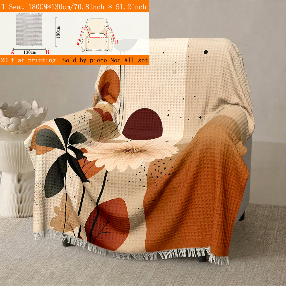 Housse de coussin épaisse en polyester imprimée à motif fleuri — détail de la matière : polyester Image