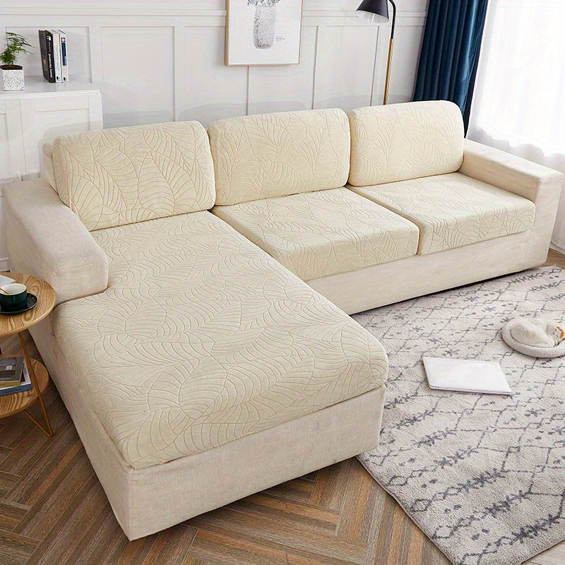 Housse de coussin extensible en velours jacquard, tissu de 180 à 200 g/m²
