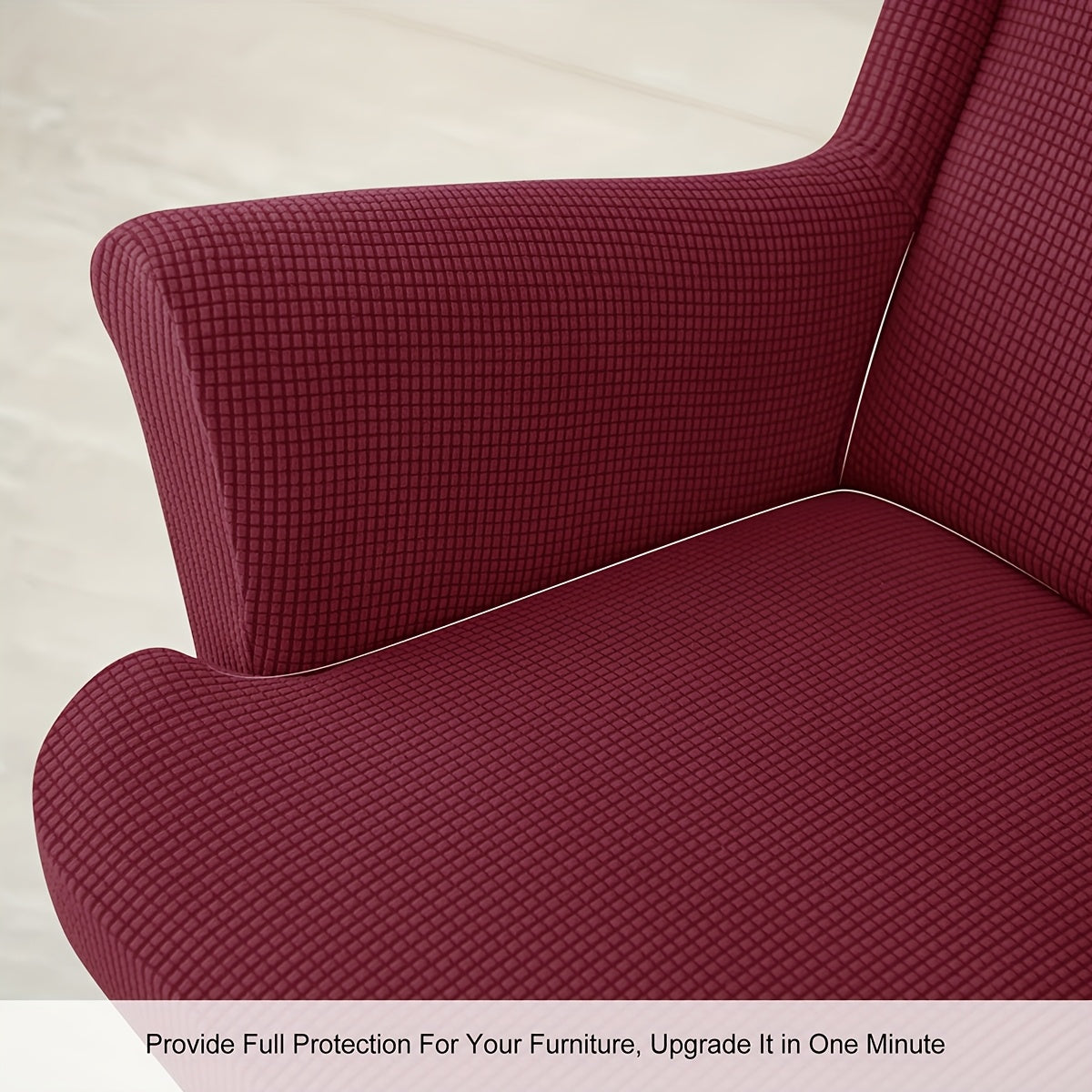 Housse de canapé épaisse extensible en velours côtelé jacquard pour fauteuil, autre coloris