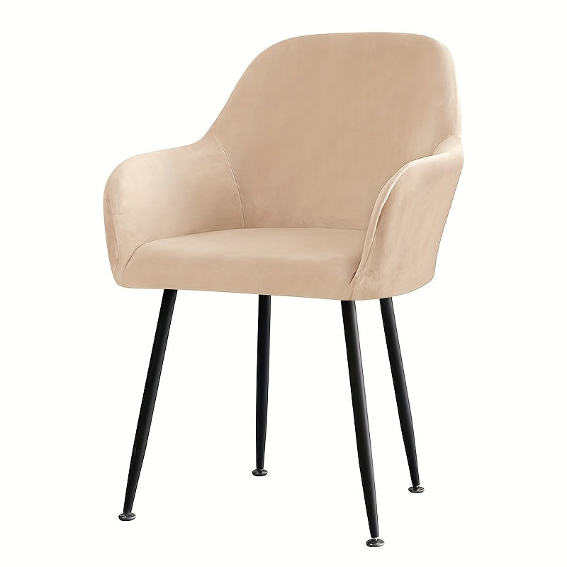 Housse de chaise épaisse extensible en velours, mise en situation