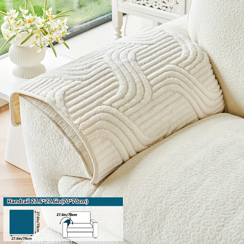 Housse de canapé en velours matelassée antidérapante d'esprit bohème, autre coloris