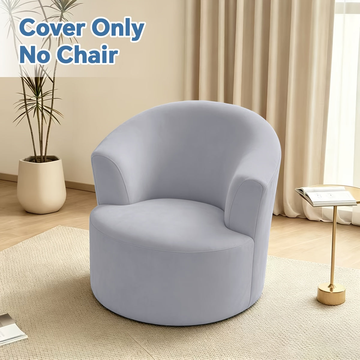 Housse de chaise légère extensible en fibre de lait pour fauteuil, tissu de 120 à 140 g/m²