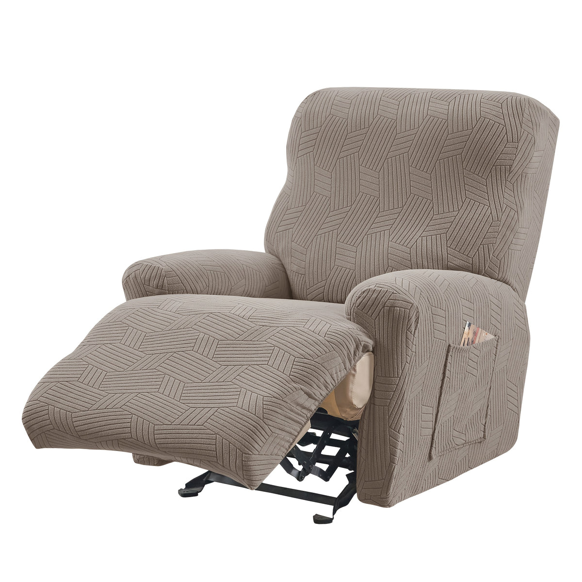 Housse de canapé extensible en velours côtelé jacquard pour fauteuil, compatible fauteuil Image