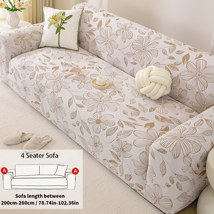 Housse de canapé extensible en polyester, housse posée