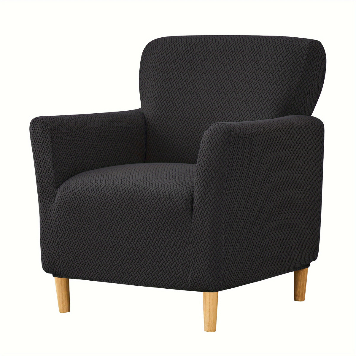 Housse de fauteuil extensible en polaire jacquard pour fauteuil, détail de la finition
