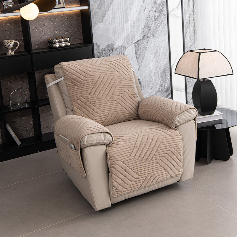 Housse de canapé en velours jacquard antidérapante d'esprit vintage, vue de dos