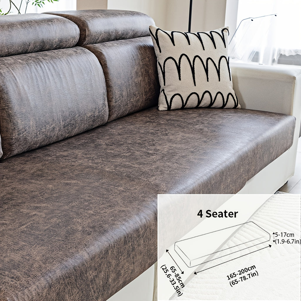 Housse de canapé extensible en polyester d'esprit vintage, autre coloris