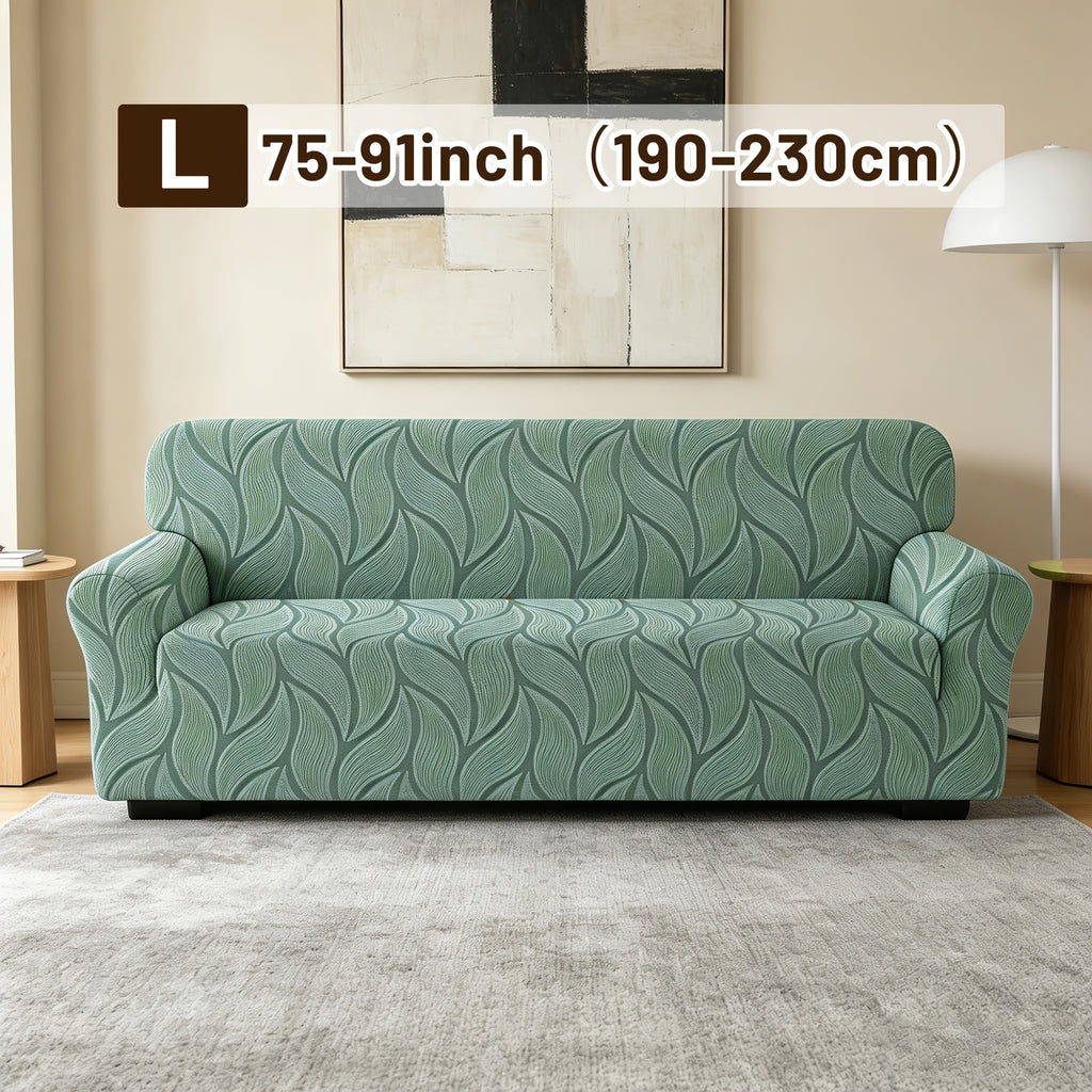 Housse de canapé extensible en polaire jacquard, mise en situation