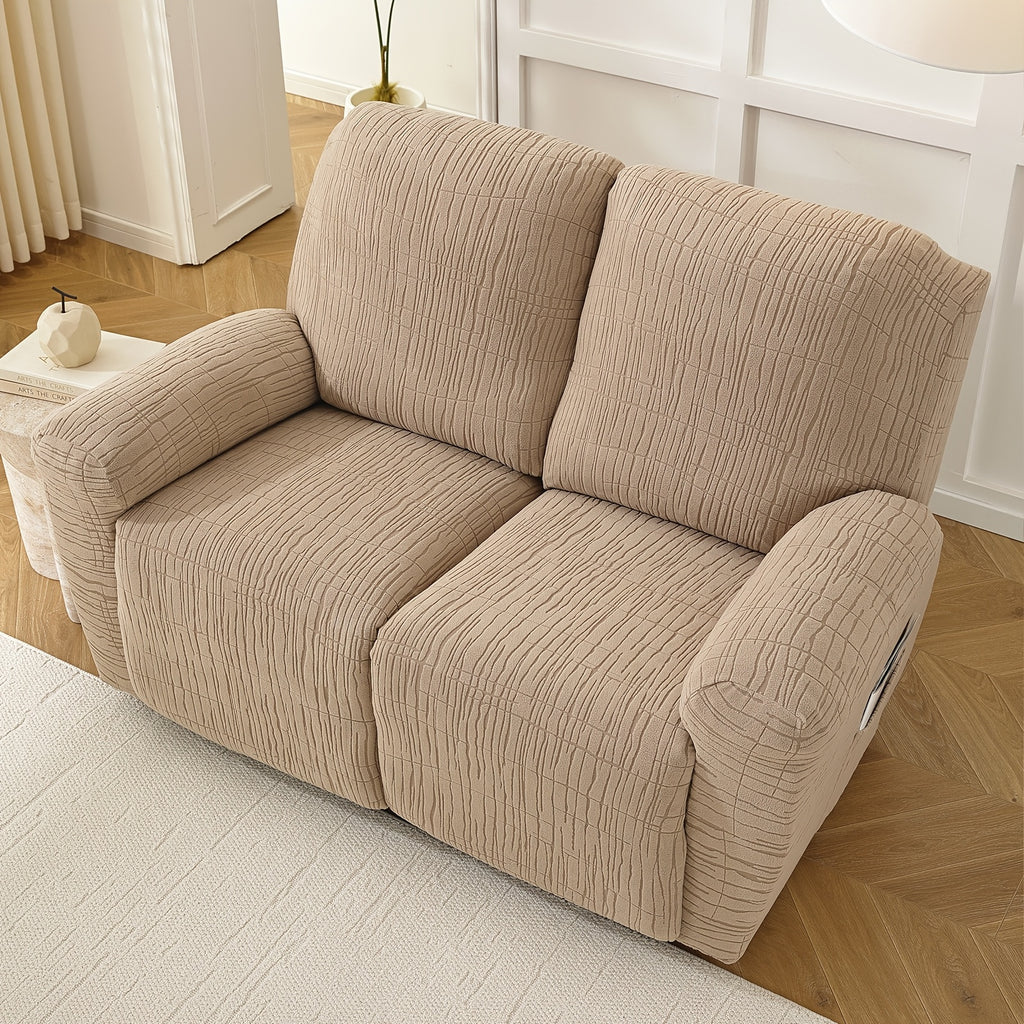 Housse de canapé extensible en polaire jacquard antidérapante à housses, housse posée