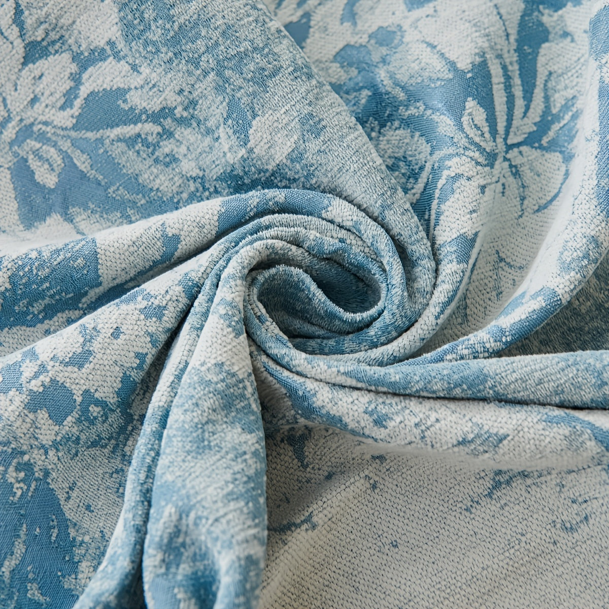 Housse de canapé épaisse en chenille jacquard à volants, vue d'ensemble