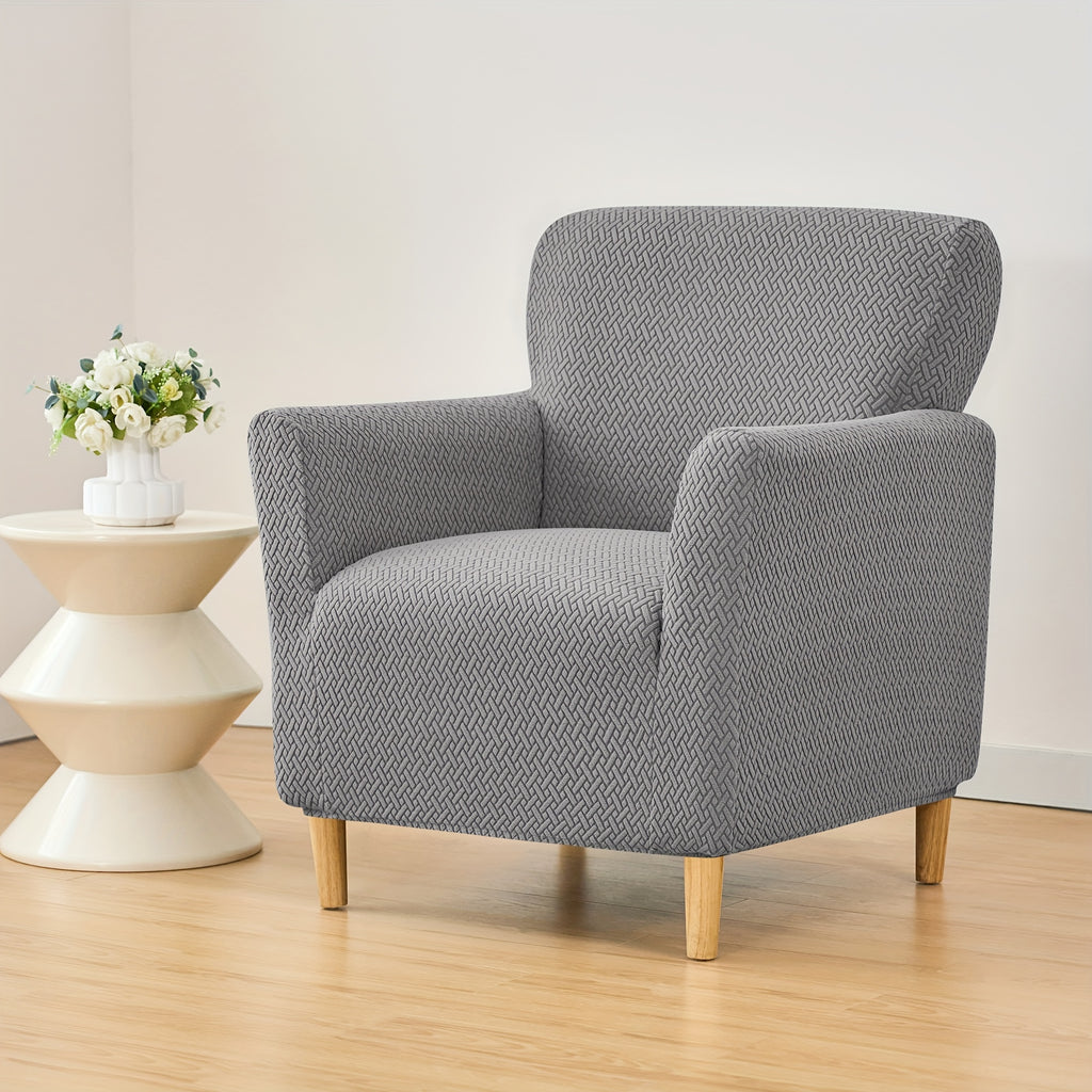 Housse de fauteuil extensible en polaire jacquard pour fauteuil, tissu de 160 à 180 g/m²