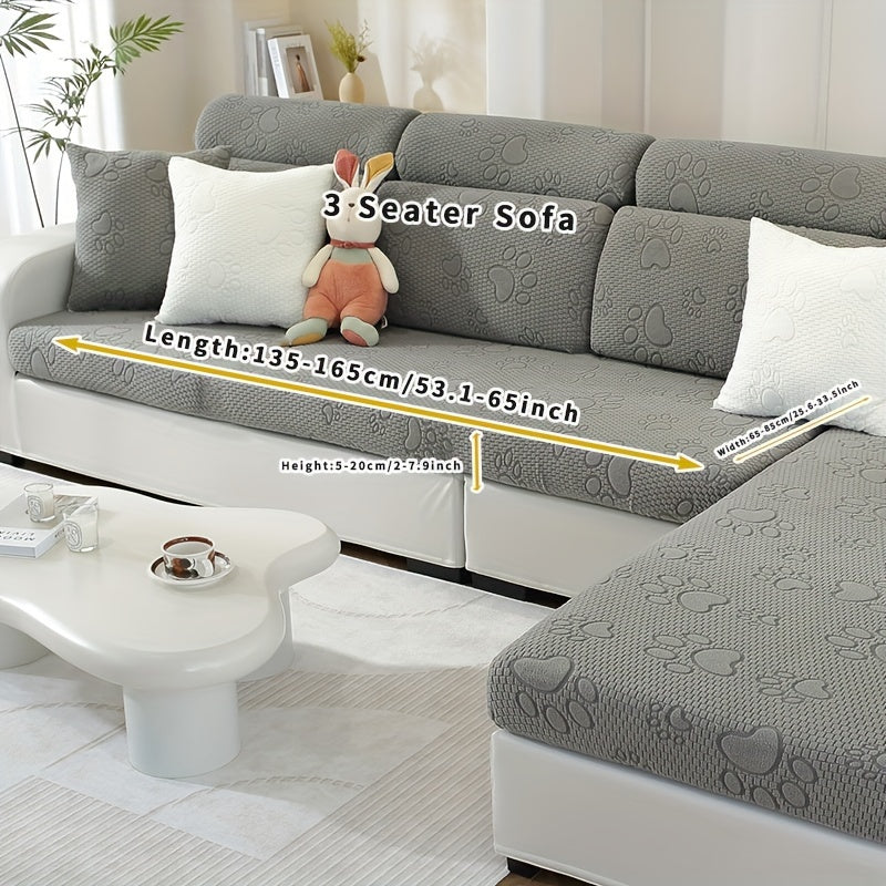 Housse de canapé épaisse extensible en polaire antidérapante, tissu de 200 à 250 g/m²