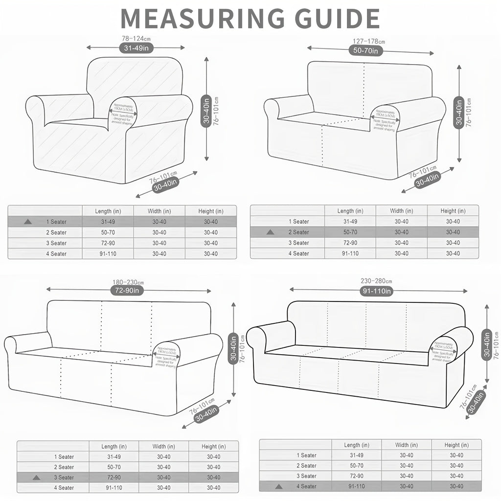 Housse de canapé extensible en polaire jacquard antidérapante au rendu glamour, détail de l'ourlet