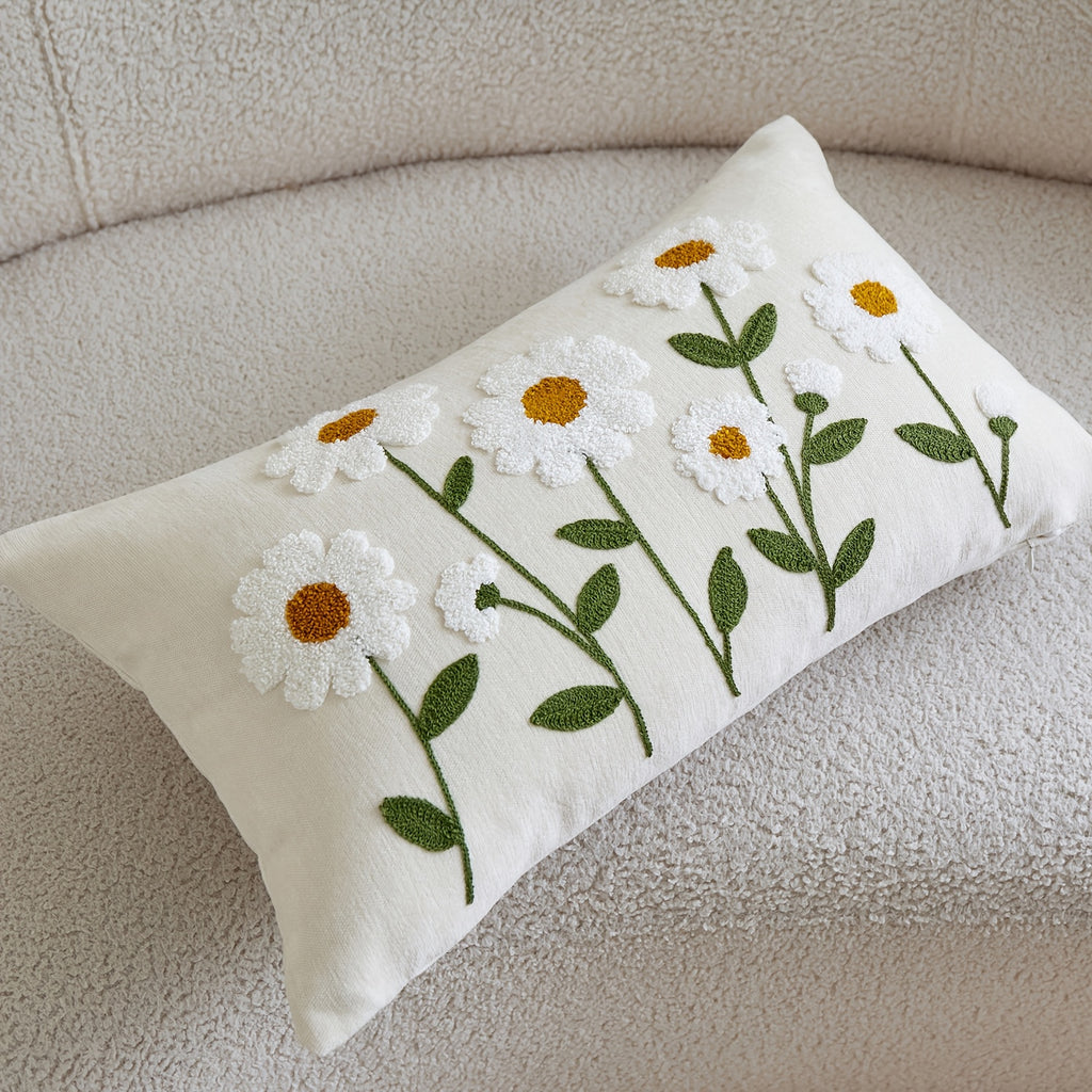 Housse de coussin en chenille à fermeture éclair, visuel produit