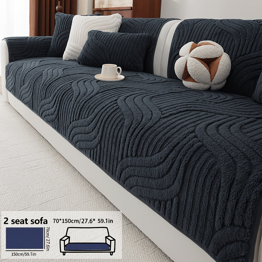 Housse de coussin épaisse en velours matelassée antidérapante d'esprit bohème, gros plan sur le tissu
