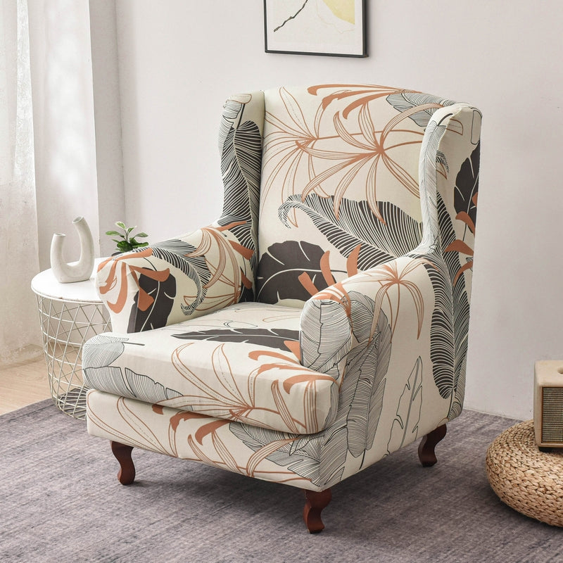 Housse de fauteuil extensible en fibre de lait, vue de dos