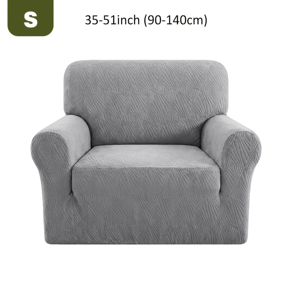 Housse de canapé extensible en polaire jacquard, gros plan sur le tissu