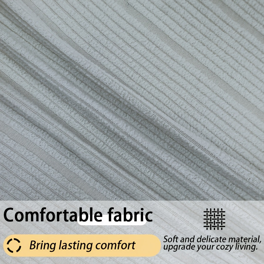Housse de canapé extensible en polaire jacquard antidérapante, vue de dos