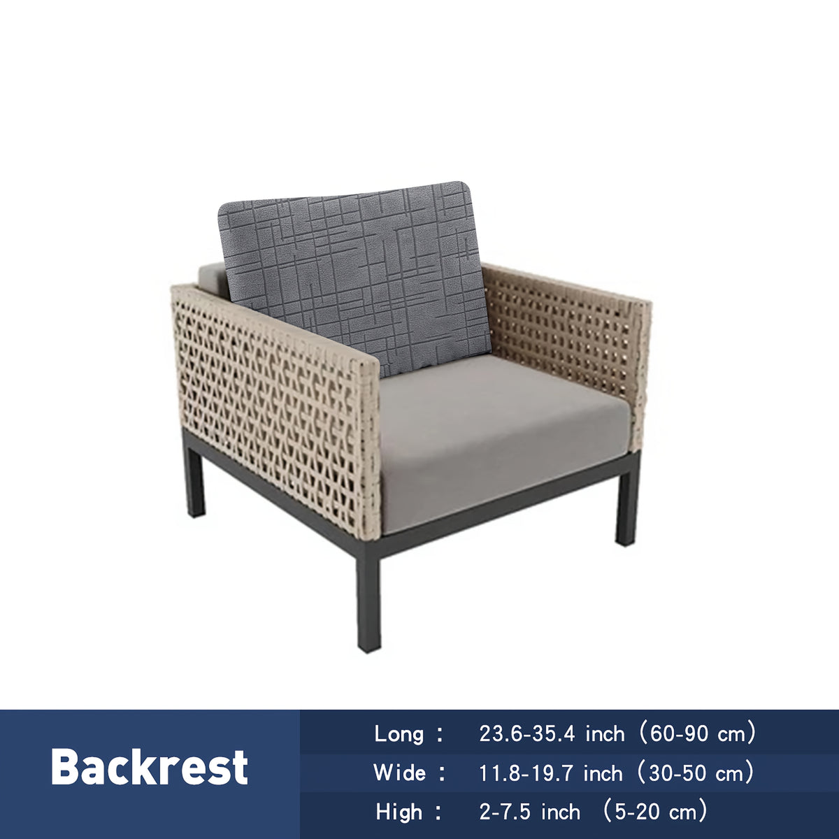 Housse de canapé extensible en polyester, détail de l'ourlet