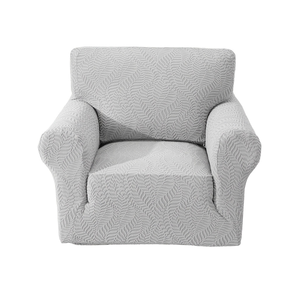 Housse de canapé extensible en polaire jacquard antidérapante au rendu glamour, mise en situation