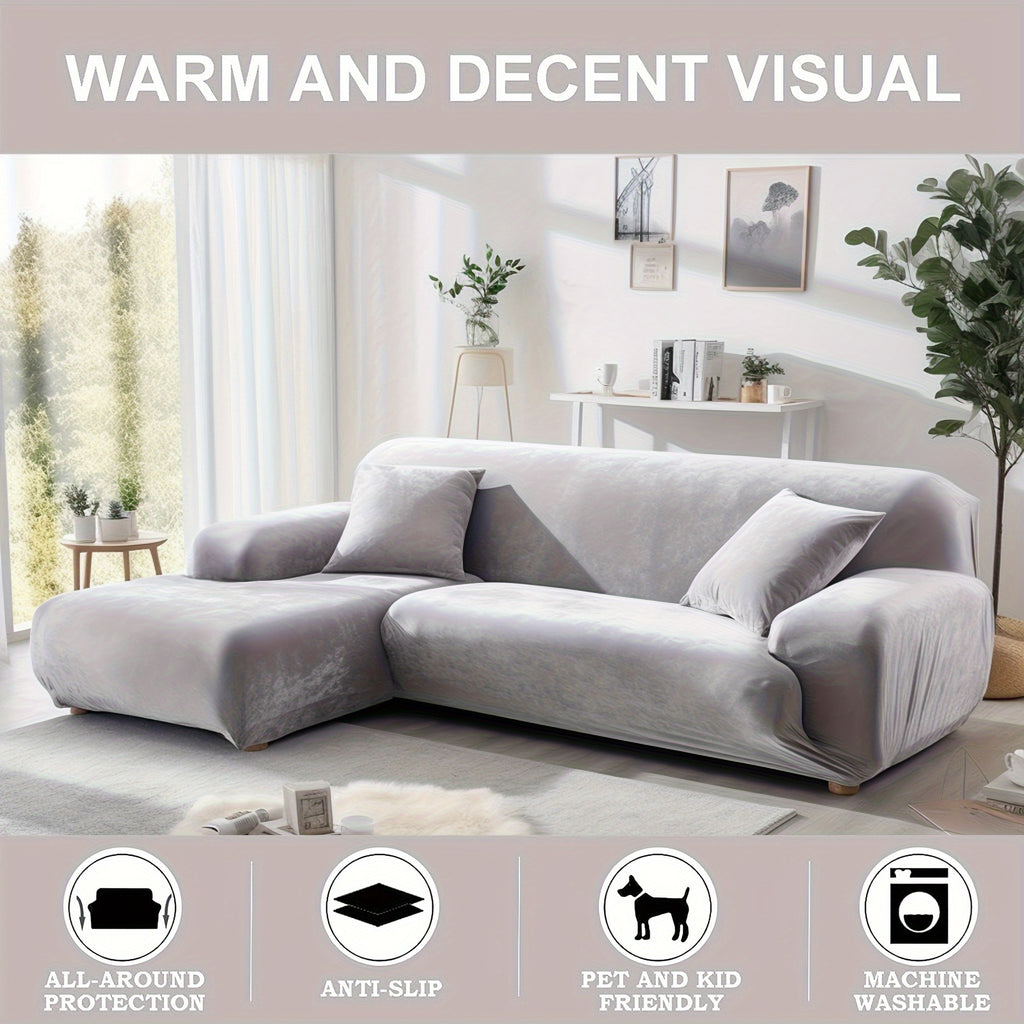 Housse de canapé légère en polyester, mise en situation