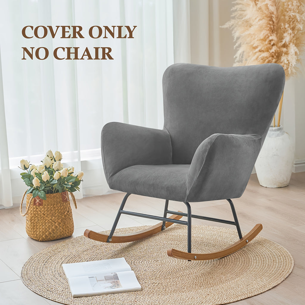 Housse de fauteuil extensible en velours pour fauteuil, vue d'ensemble