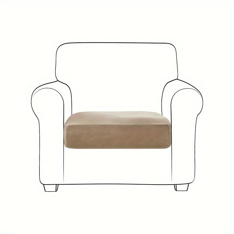Housse de coussin extensible en velours antidérapante, housse posée