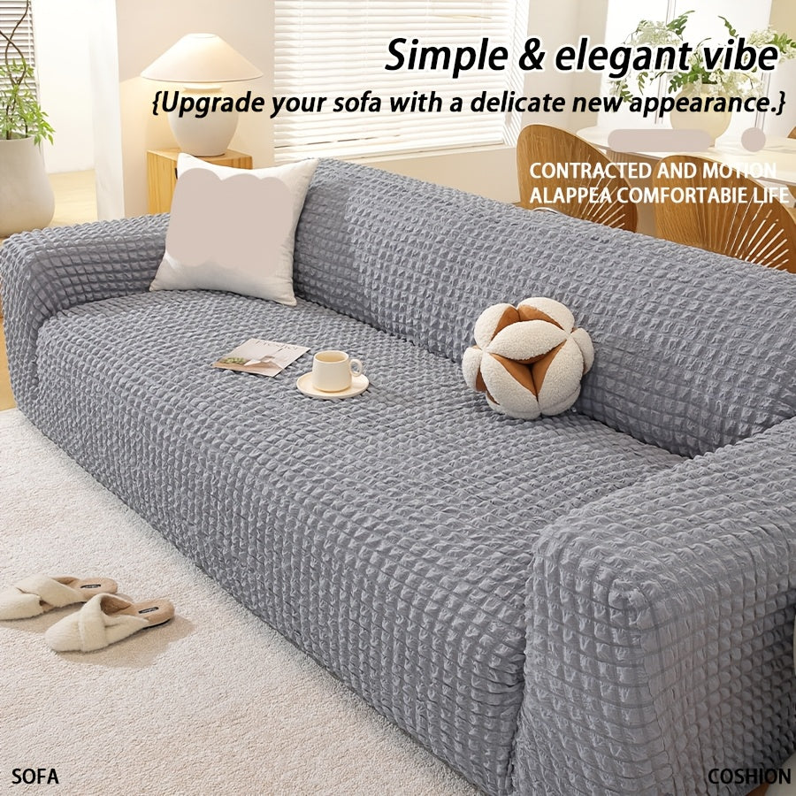 Housse de canapé épaisse extensible en polyester, vue d'ensemble