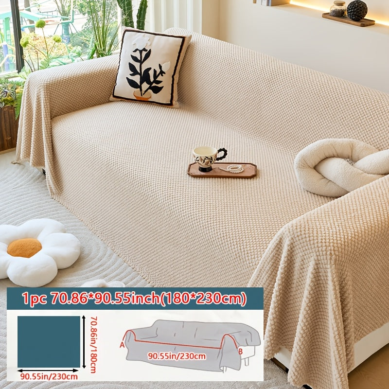 Housse de canapé, gros plan sur le tissu
