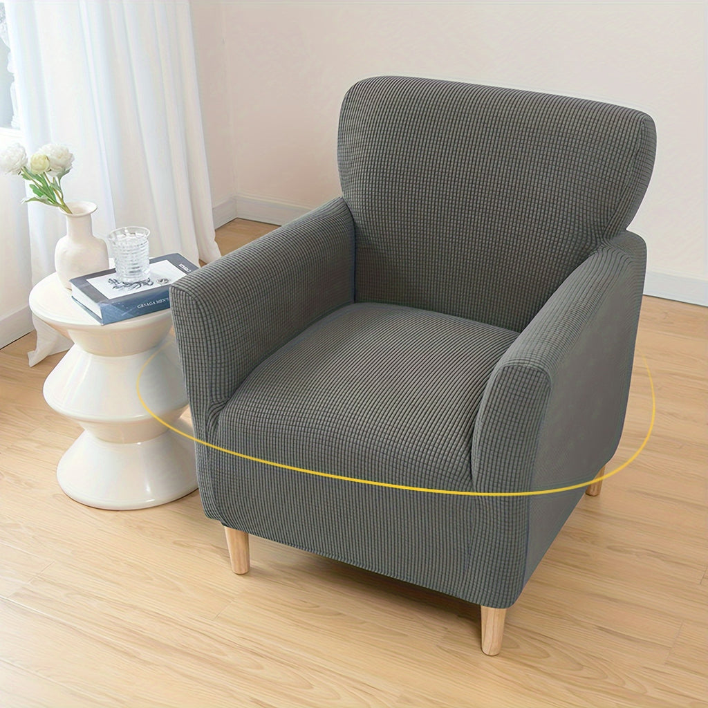 Housse de fauteuil extensible en polaire jacquard antidérapante, tissu de 200 à 250 g/m²