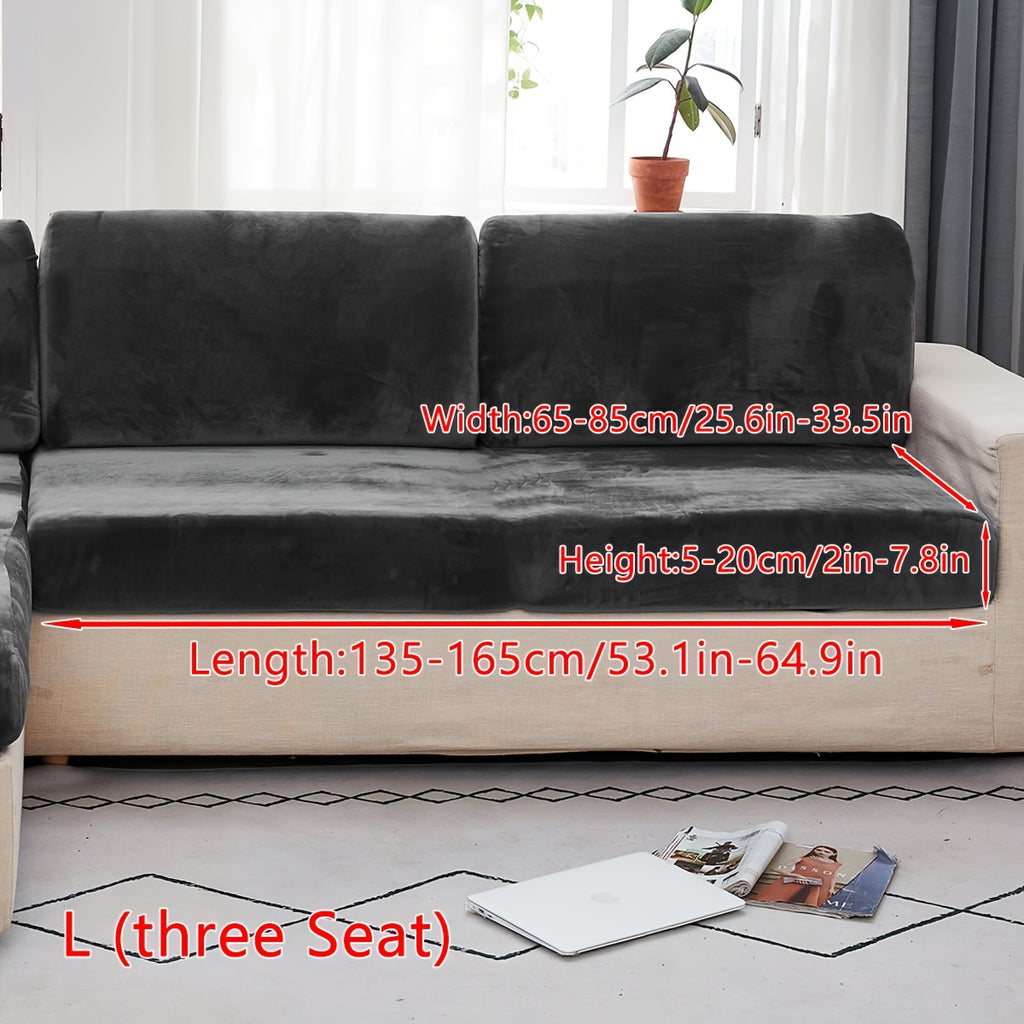Housse de canapé épaisse extensible en velours antidérapante à housses, tissu de 300 à 350 g/m²