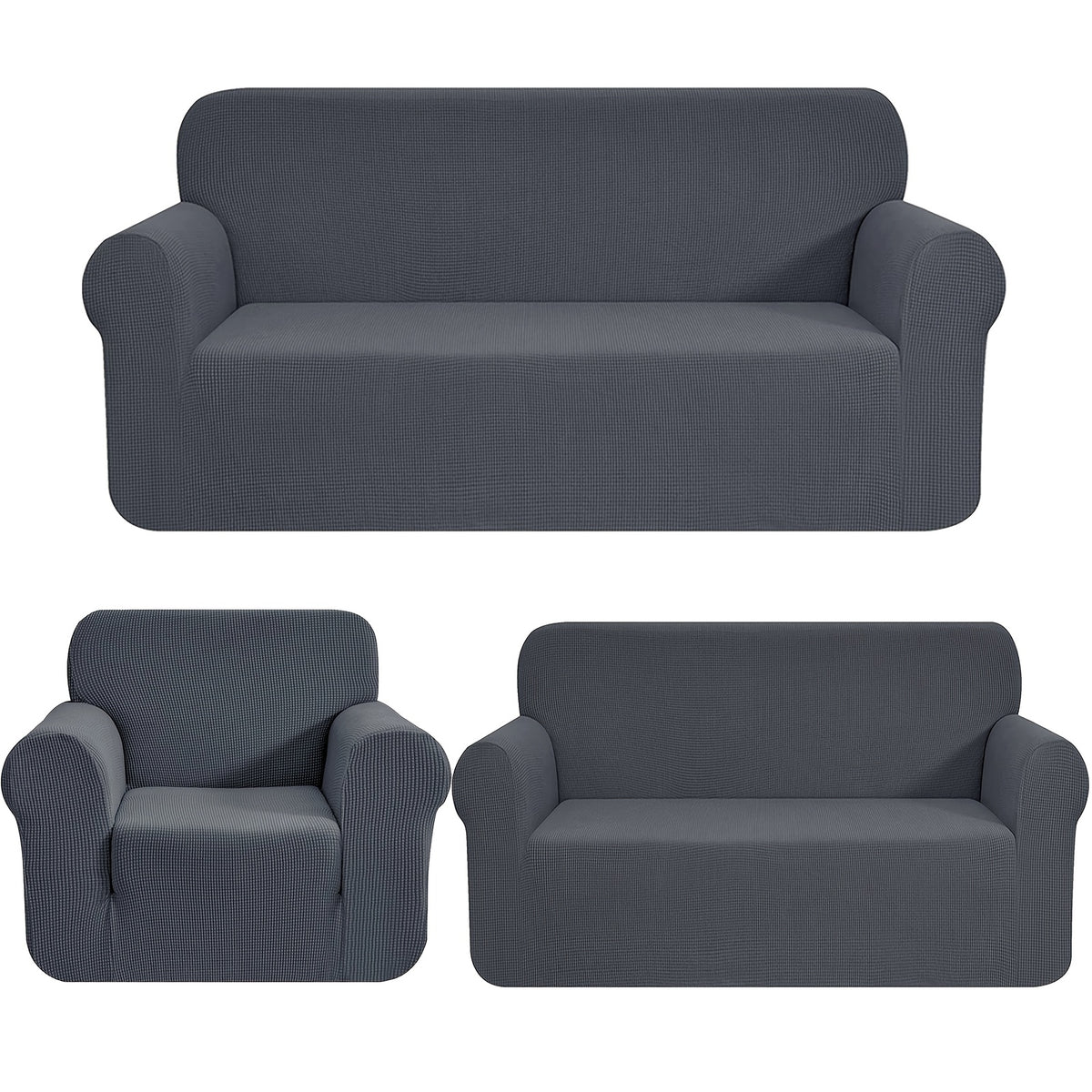 Housse de canapé extensible en polaire jacquard anti-griffes