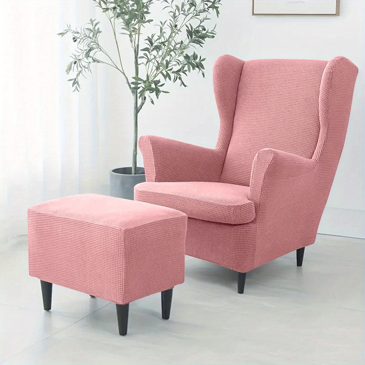 Housse de fauteuil extensible en polaire jacquard pour fauteuil, visuel produit